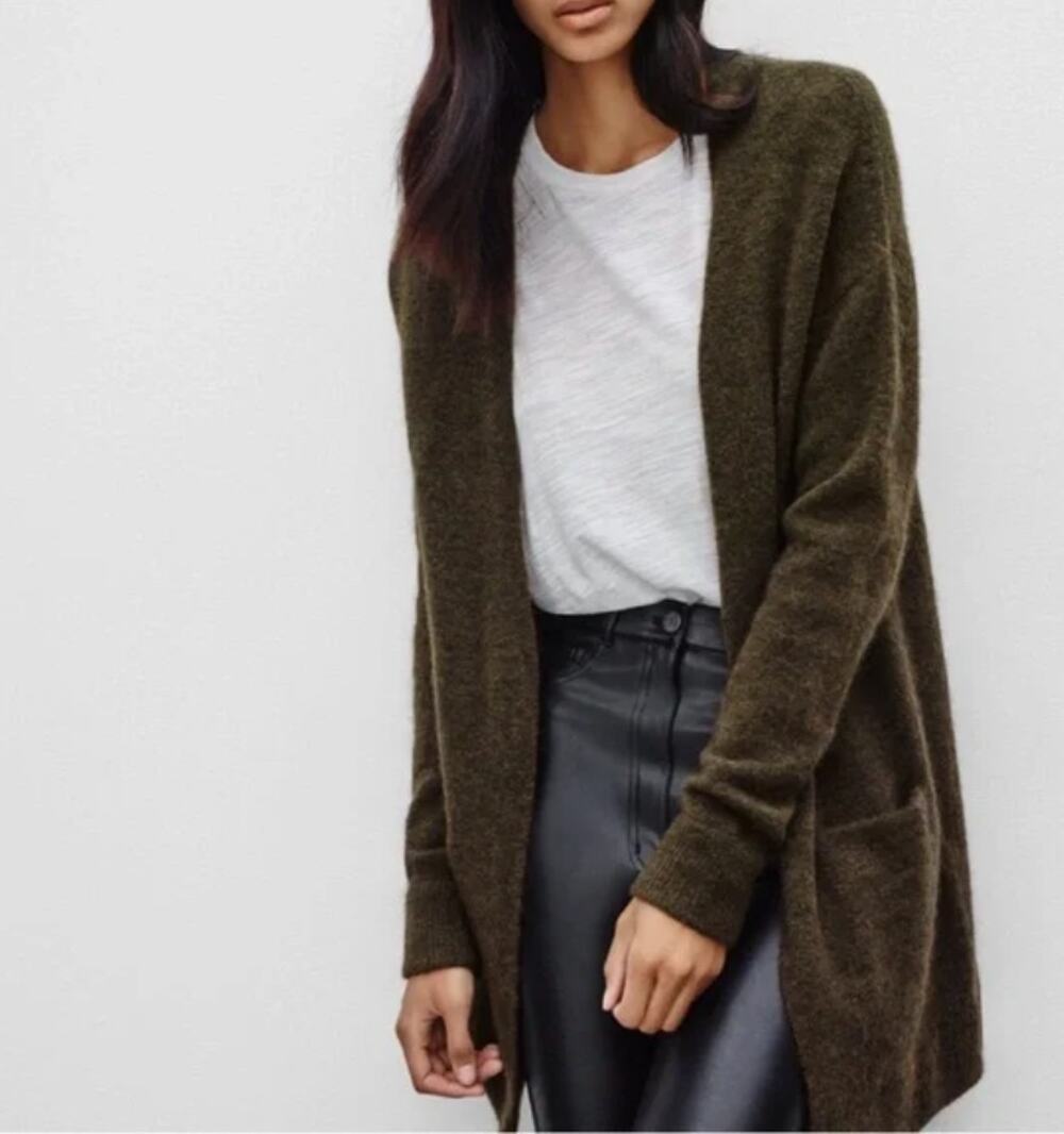 Wilfred Free Green Cardigan Sweater